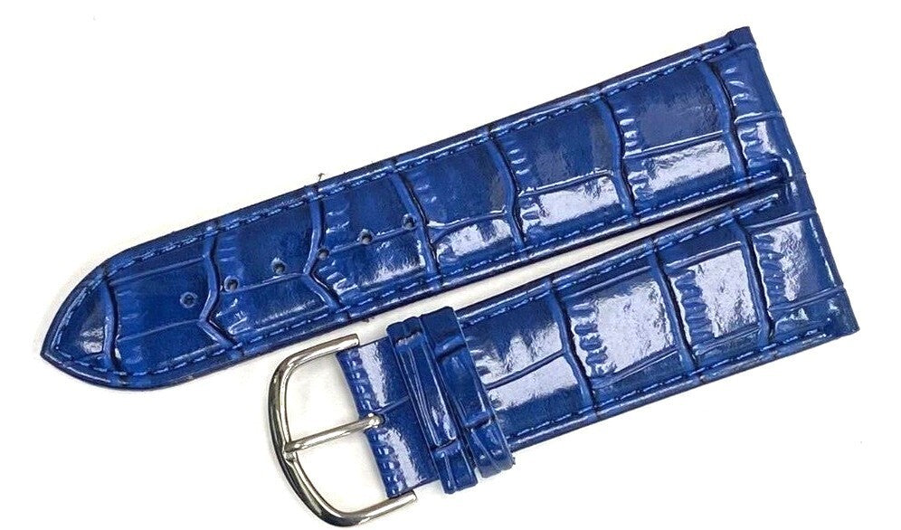 Watch Bands Stitched Alligator Grain Padded Genuine Leather Of Size 22MM,24MM