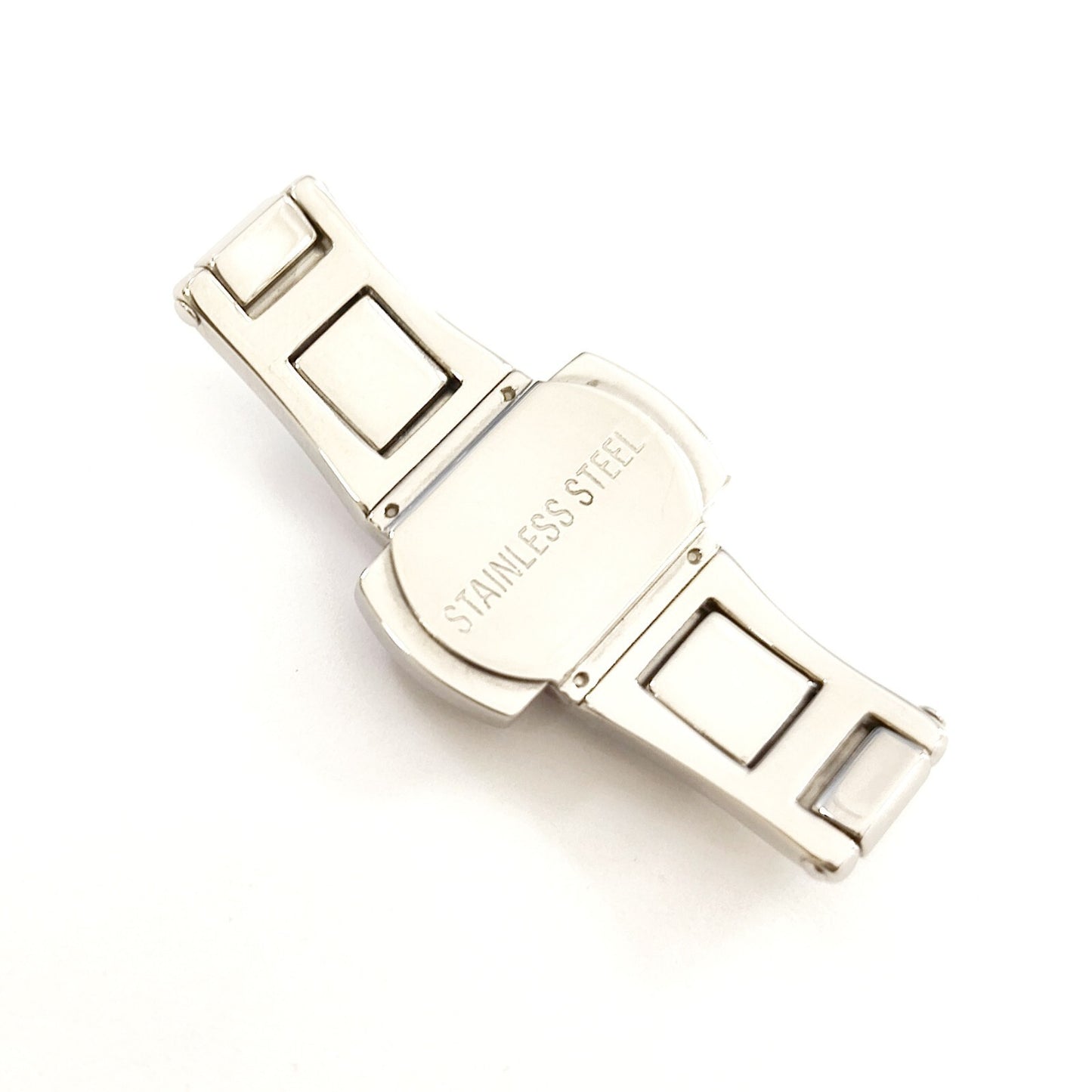 Stainless Steel Push Button Butterfly Deployment Watch Clasp Buckle 4x15mm