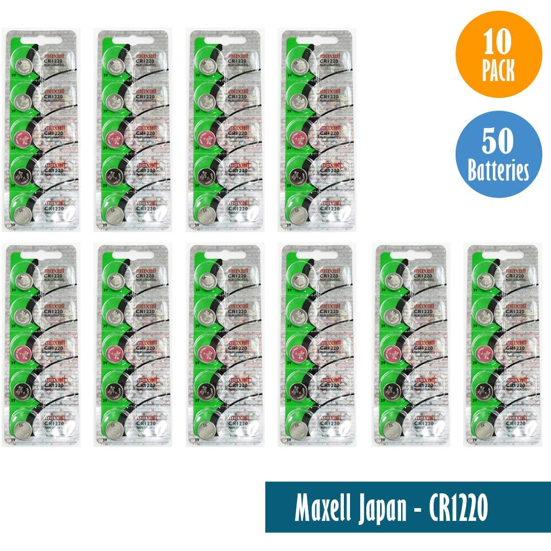 Maxell Japan - CR1220 Watch Batteries Single Pack with 5 Batteries