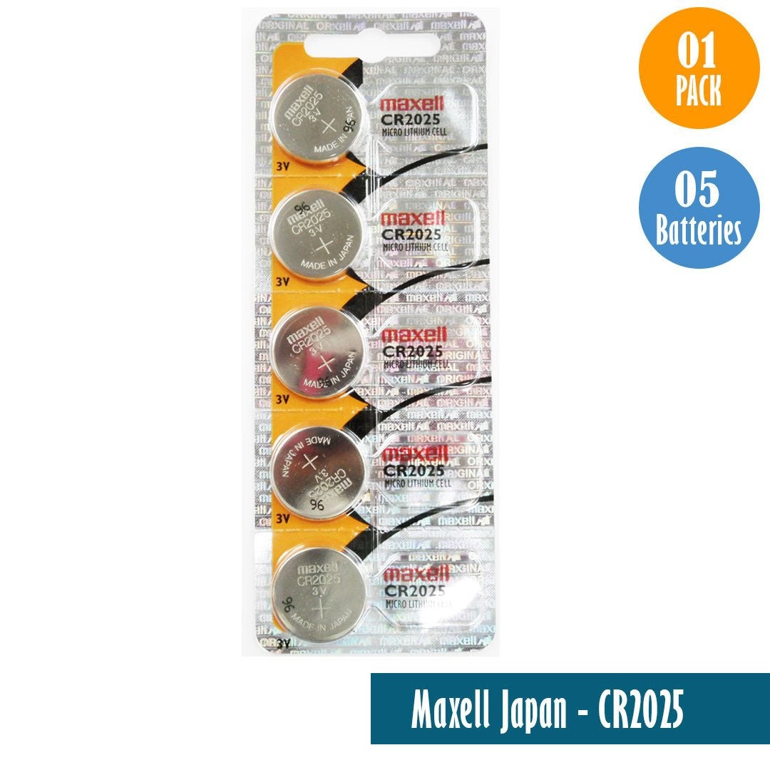 Maxell Japan - CR2025 Watch Batteries Single Pack of 5 Batteries