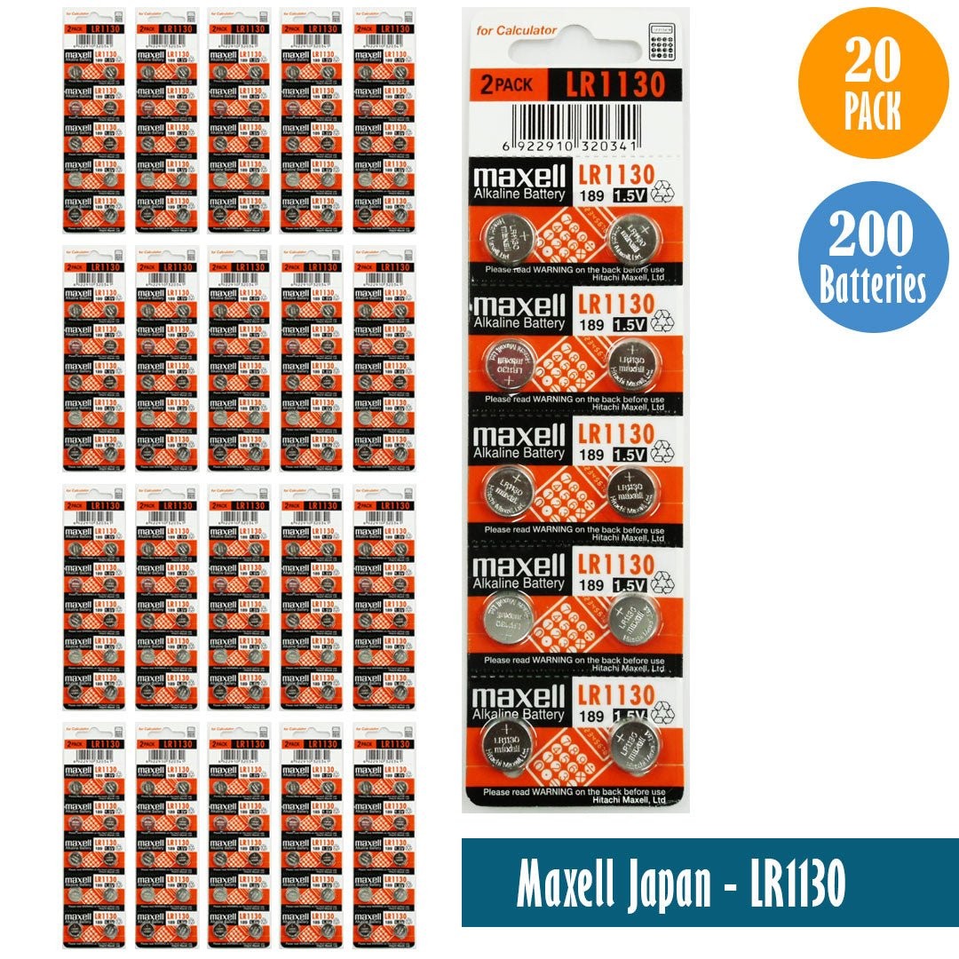 Maxell Japan - LR1130 (189) Watch Batteries Single Pack of 10 Batteries