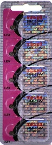 Maxell Japan - SR416SW Watch Batteries Single Pack of 5 Batteries