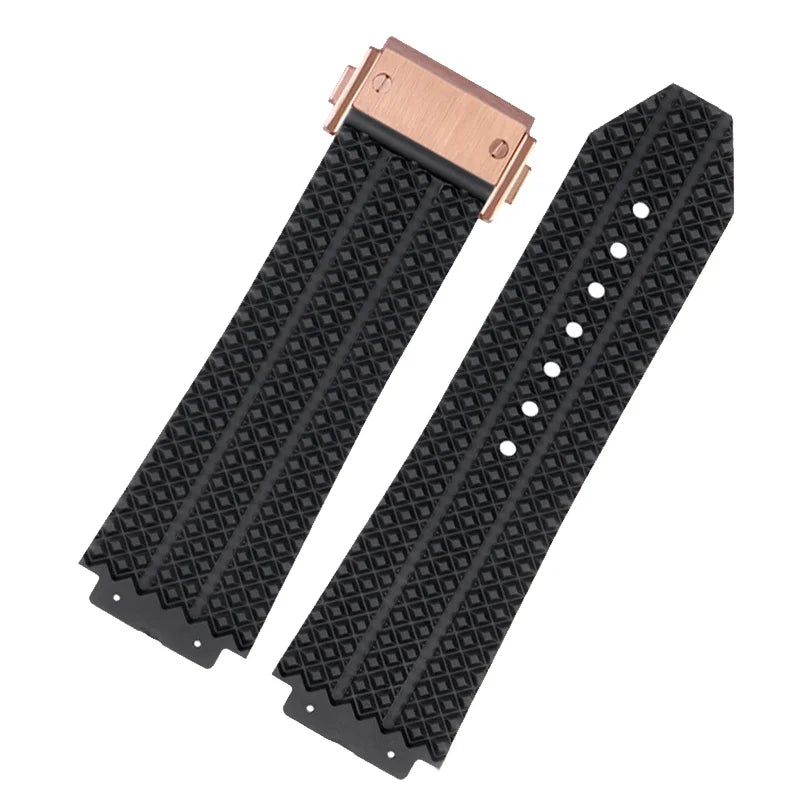 Watchband for HUBLOT BIG BANG Silicone 26*19mm Waterproof Men's Watch Strap Chain Watch Accessories Rubber Bracelet Wristband