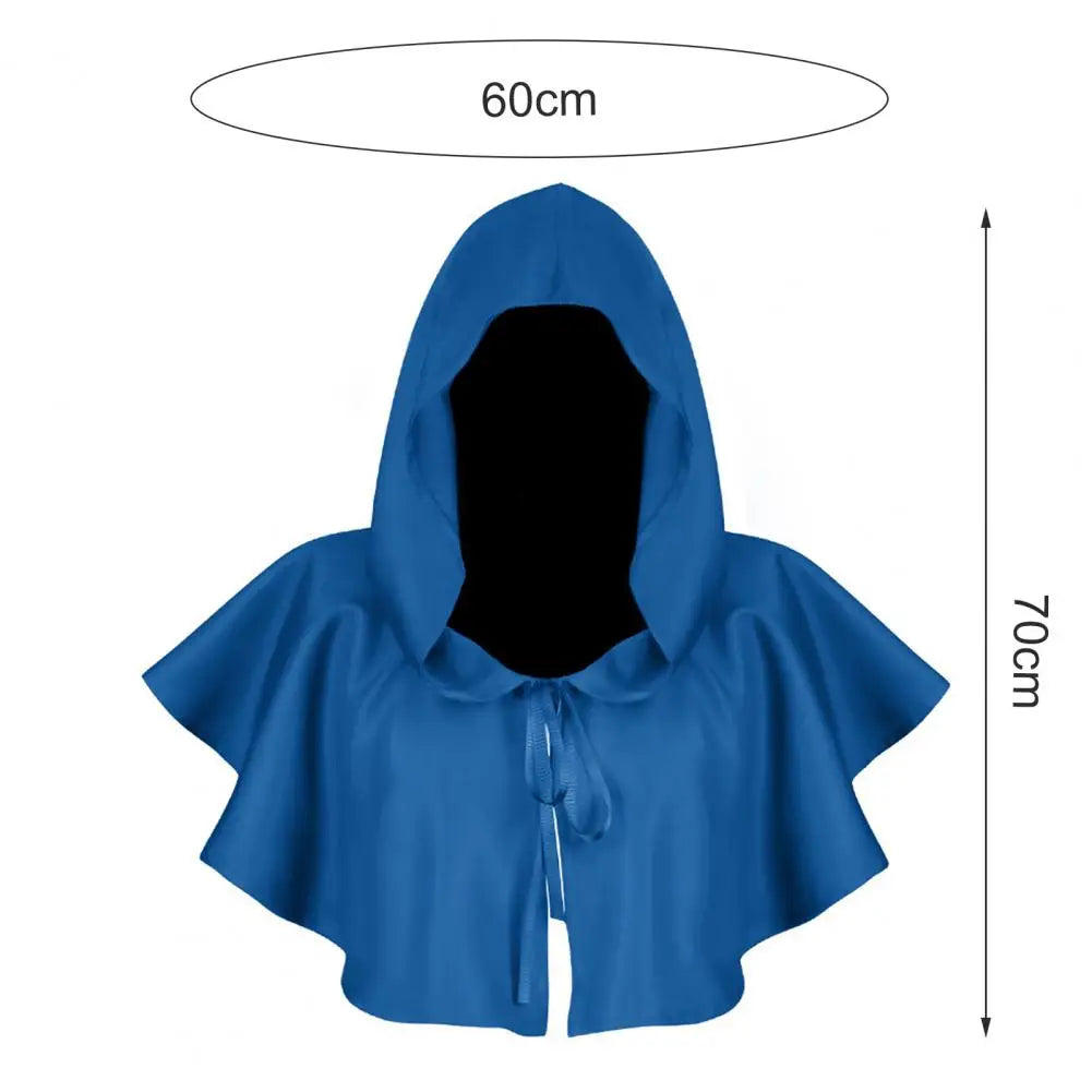 Halloween Adult Solid Costume Death Cloak Medieval Hooded Costume Cloak Movie Cosplay Clothing Party Clothes