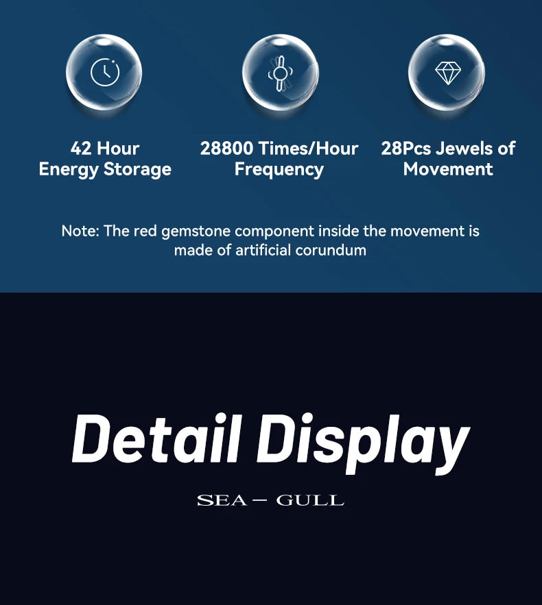 Seagull Ocean Series Stainless Steel Watch Men Business Watch Automatic Mechanical Watch 20Bar Waterproof Diving Diver Watch 523
