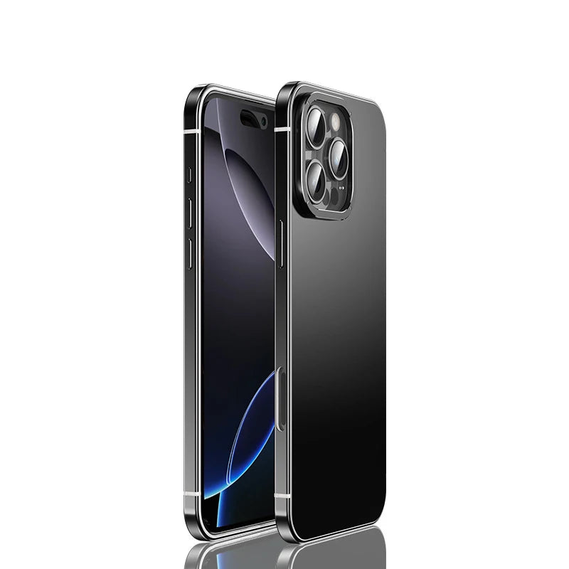 Metal stainless steel Case for iPhone 15 16 Pro Max Camera Protective Case iphone Original Color ultrathin Phone Back Cover