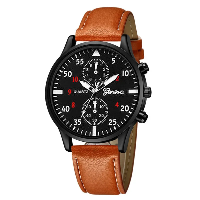 Watches for Men Reloj Hombre Fashion Retro Business Hand Watch Leather Watches Quartz Wristwatch Clock Gift Relogios Masculino