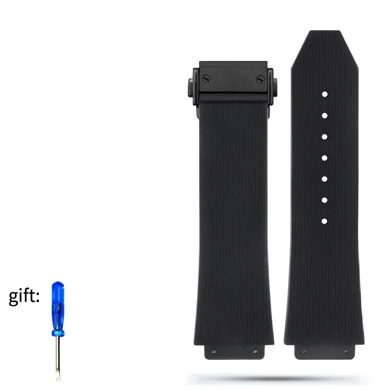 Watchband for HUBLOT BIG BANG Silicone 26*19mm Waterproof Men's Watch Strap Chain Watch Accessories Rubber Bracelet Wristband