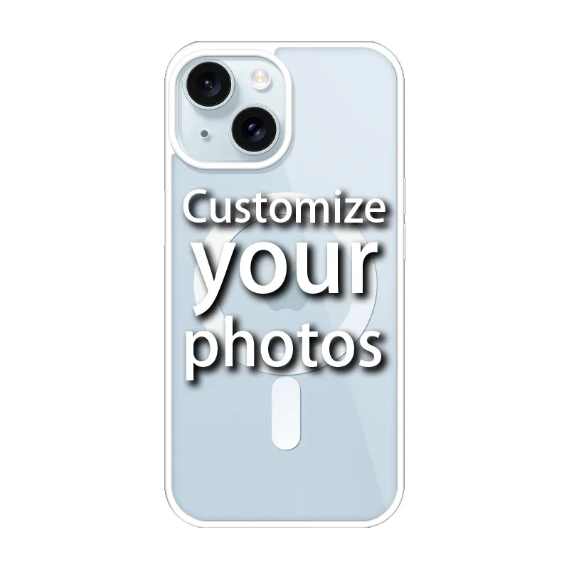 Magnetic Pattern Customized Acrylic Matte Phone Case For iPhone16 15 14 13 12 11 Pro Max XS Shockproof birthday gift surprise