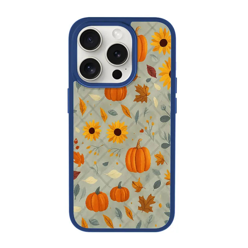 Autumn Pumpkin and Sunflower Phone Case, Harvest Thanksgiving Style for iPhone 16 15 14 13 12 11 Plus Mini Pro Max
