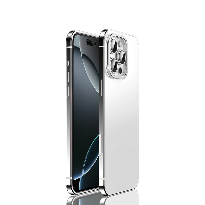 Metal stainless steel Case for iPhone 15 16 Pro Max Camera Protective Case iphone Original Color ultrathin Phone Back Cover