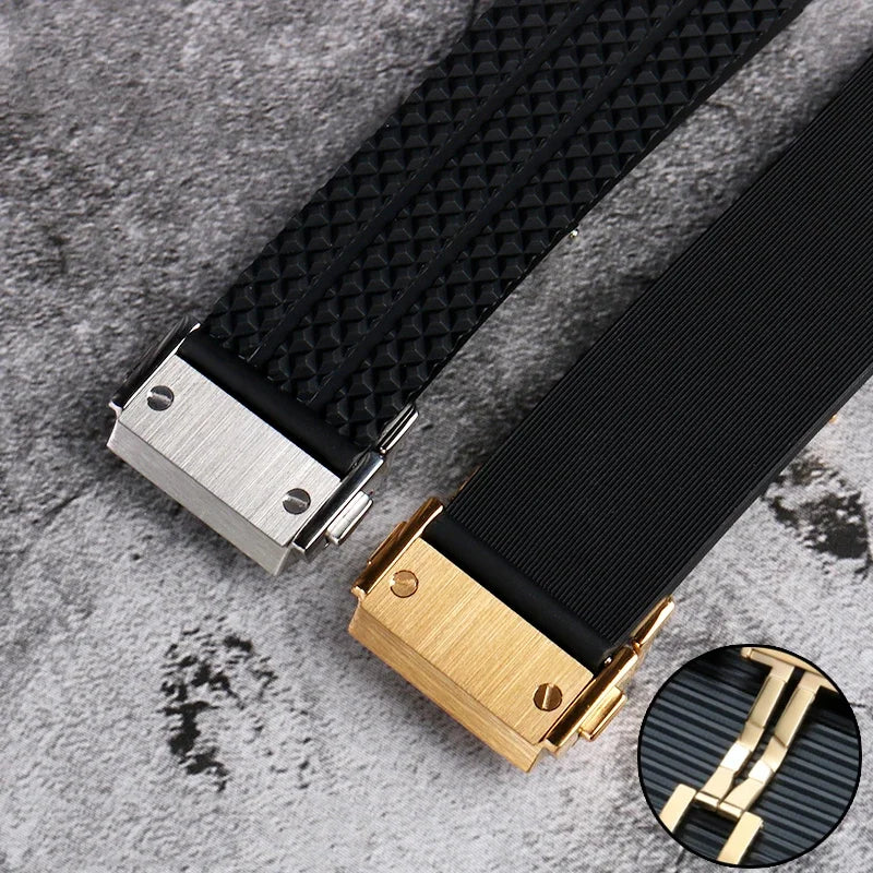 Watchband for HUBLOT BIG BANG Silicone 26*19mm Waterproof Men's Watch Strap Chain Watch Accessories Rubber Bracelet Wristband