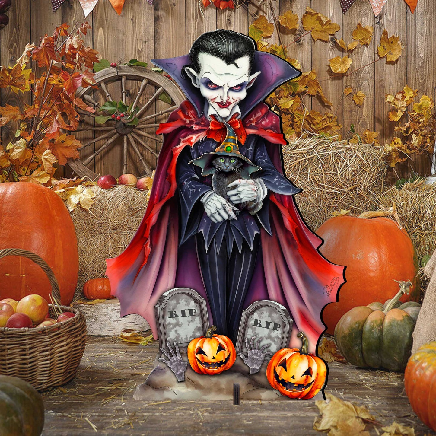 Dracula Freestanding Outdoor Yard Decor by G. Debrekht - Halloween Decor- 8652822F