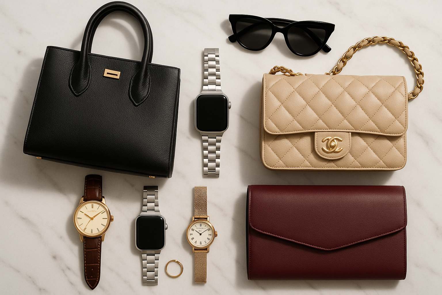 watches, hand bags, fashion