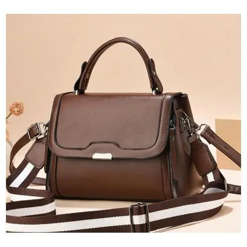 Hoor Luxury Cowhide Structured Handheld Bag With Detachable Sling Strap
