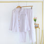 Floral Lapel Sweet Home Wear Pajamas Suit Cotton