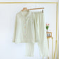 Floral Lapel Sweet Home Wear Pajamas Suit Cotton