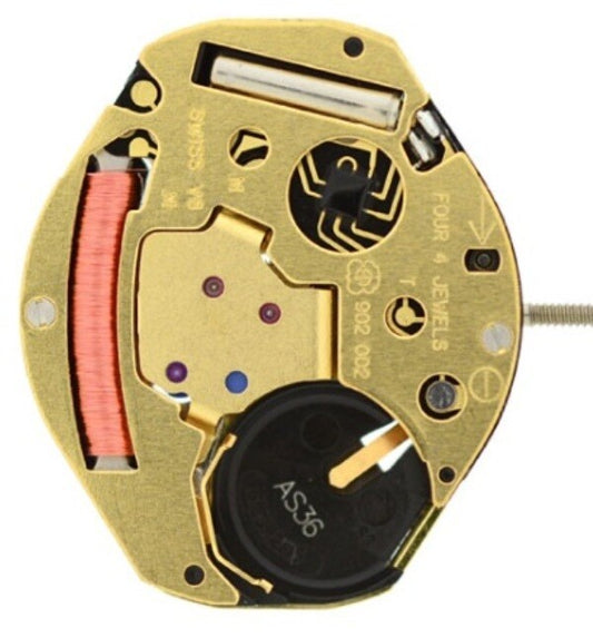 Watch Movement Quartz ETA 902.002  2 Hands Height 3.4mm Swiss Made