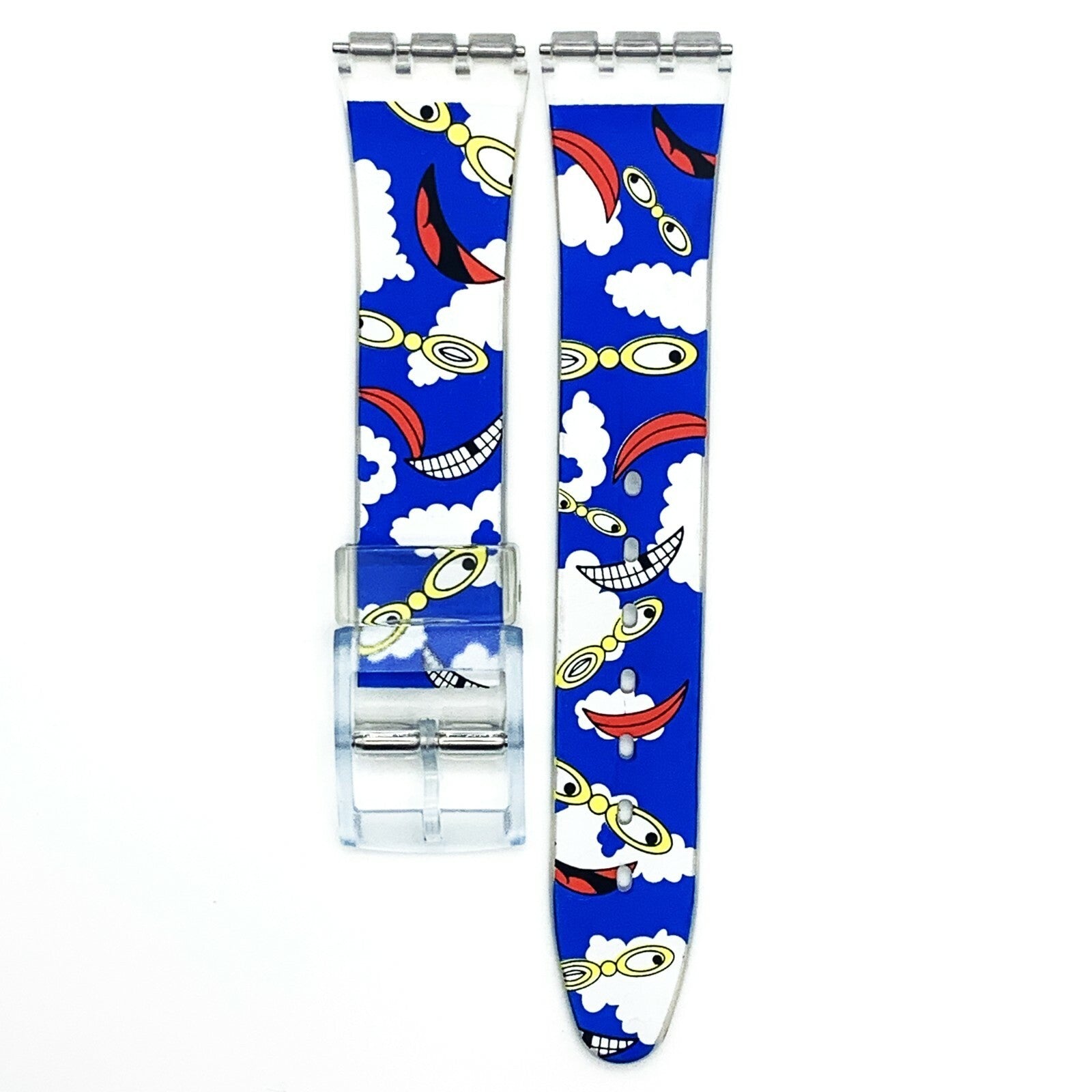 Swatch Watch Strap Replacement 17 MM PVC Multi-Color Modern Art Band