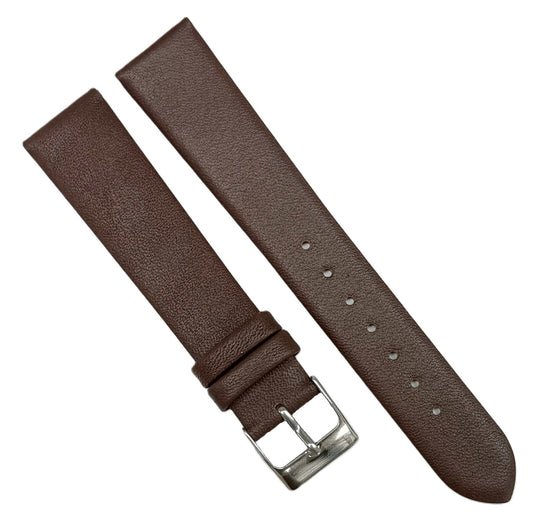 Genuine Leather Fine-Grained Brown MOVADO Replacement Band, 14-22 MM, Regular