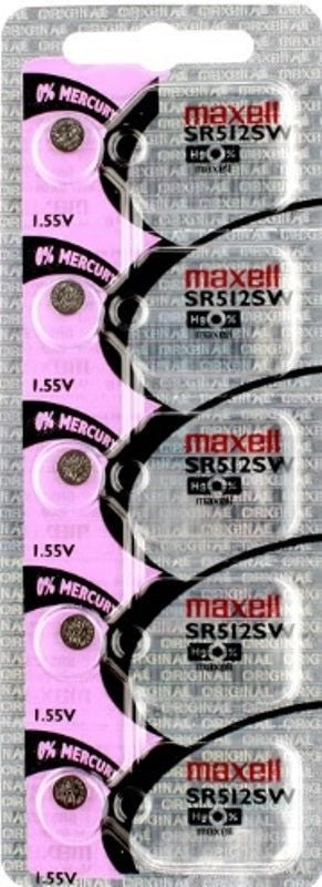 Maxell Japan - SR512SW Watch Batteries Single Pack of 5 Batteries