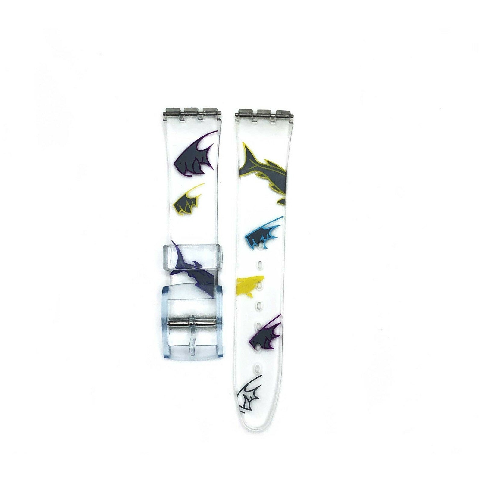 Swatch Watch Strap Replacement 17 MM PVC Multi-Color Modern Art Band