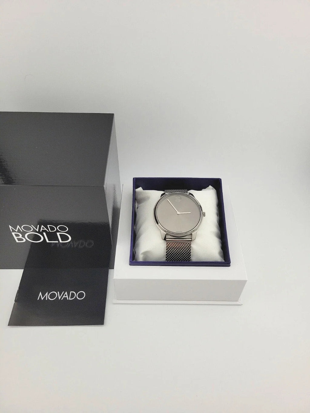 Movado Men's Bold Gray Dial Stainless Steel Watch - 3600599 ($695 MSRP)