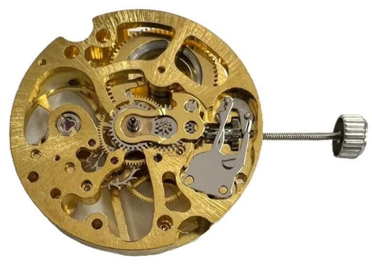 Hand Winding SKELETON Watch Movement 2650-G, 3 HANDS Overall Height 6.0mm