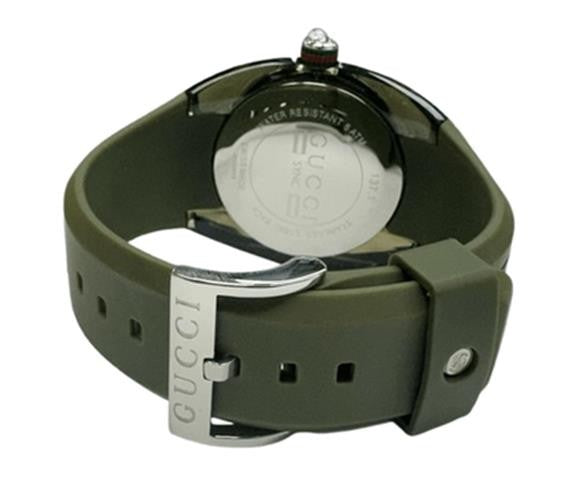 GUCCI SYNC YA137111 Men's Watch – Green Army Dial, Quartz, Box & Booklet