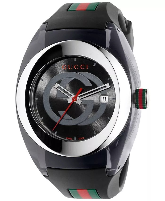GUCCI SYNC YA137111 Men's Watch – Black Dial, Quartz, Box & Booklet