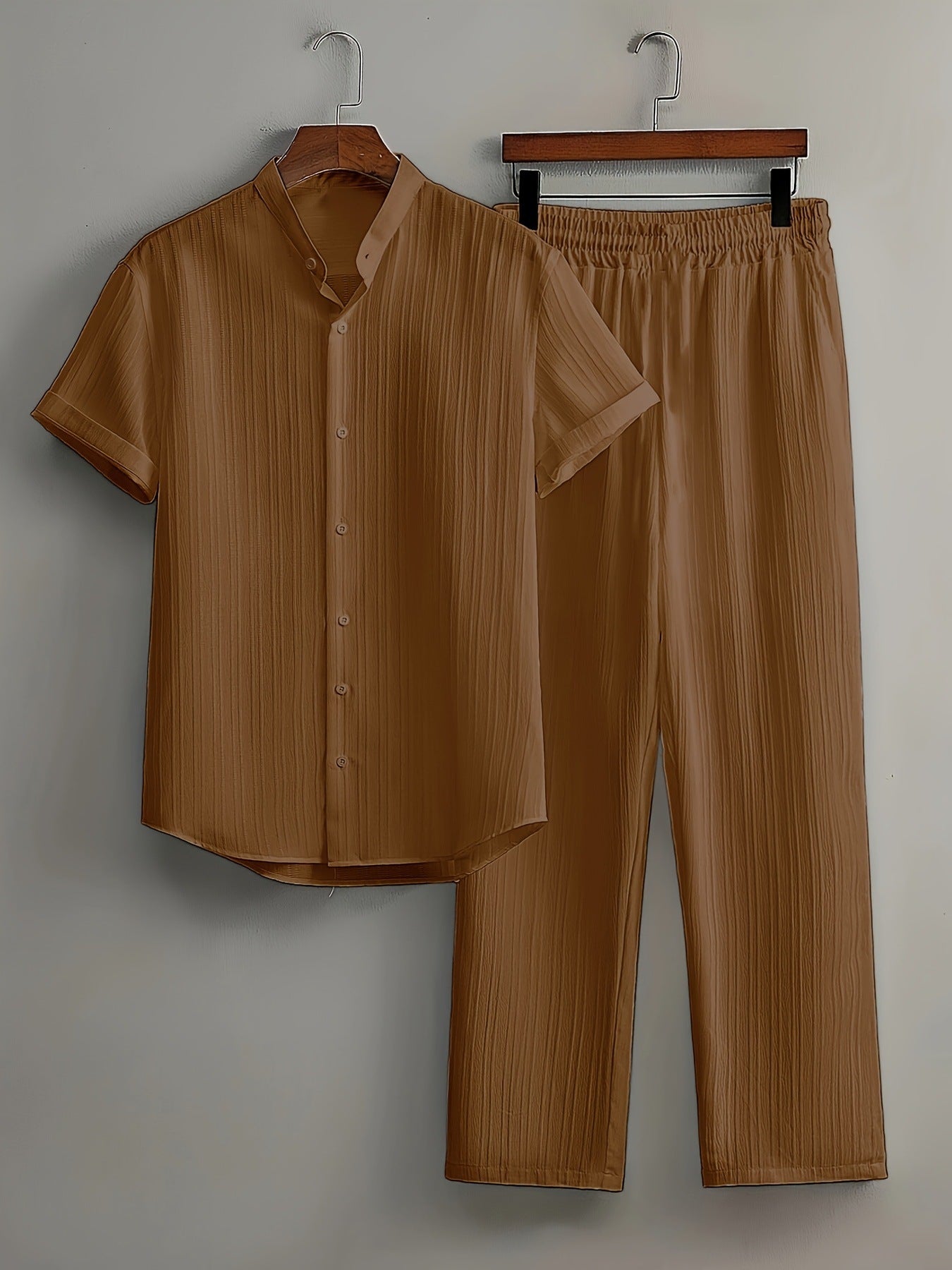 Men's Casual Multi-color Beach Short Sleeve Suit