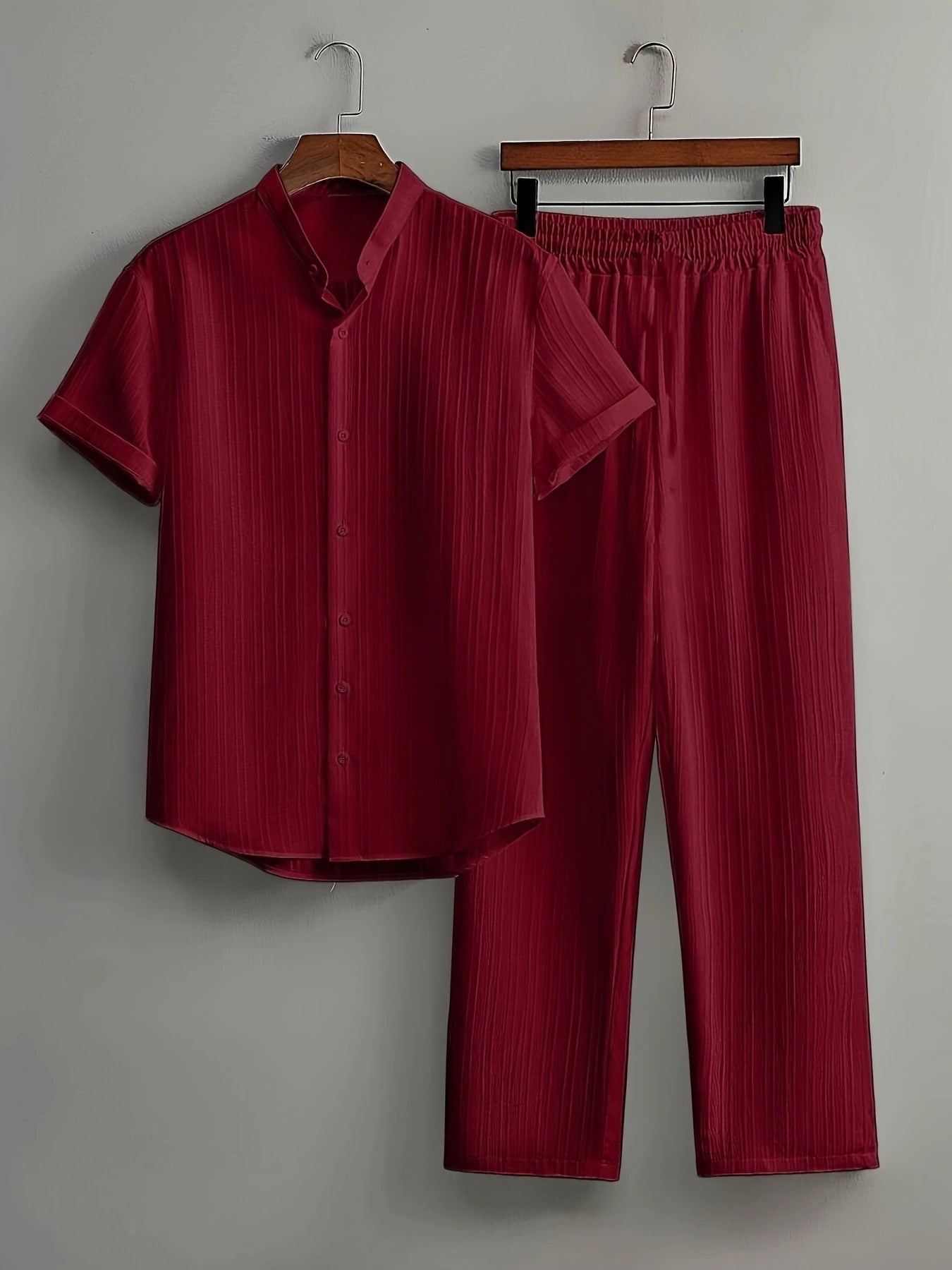 Men's Casual Multi-color Beach Short Sleeve Suit