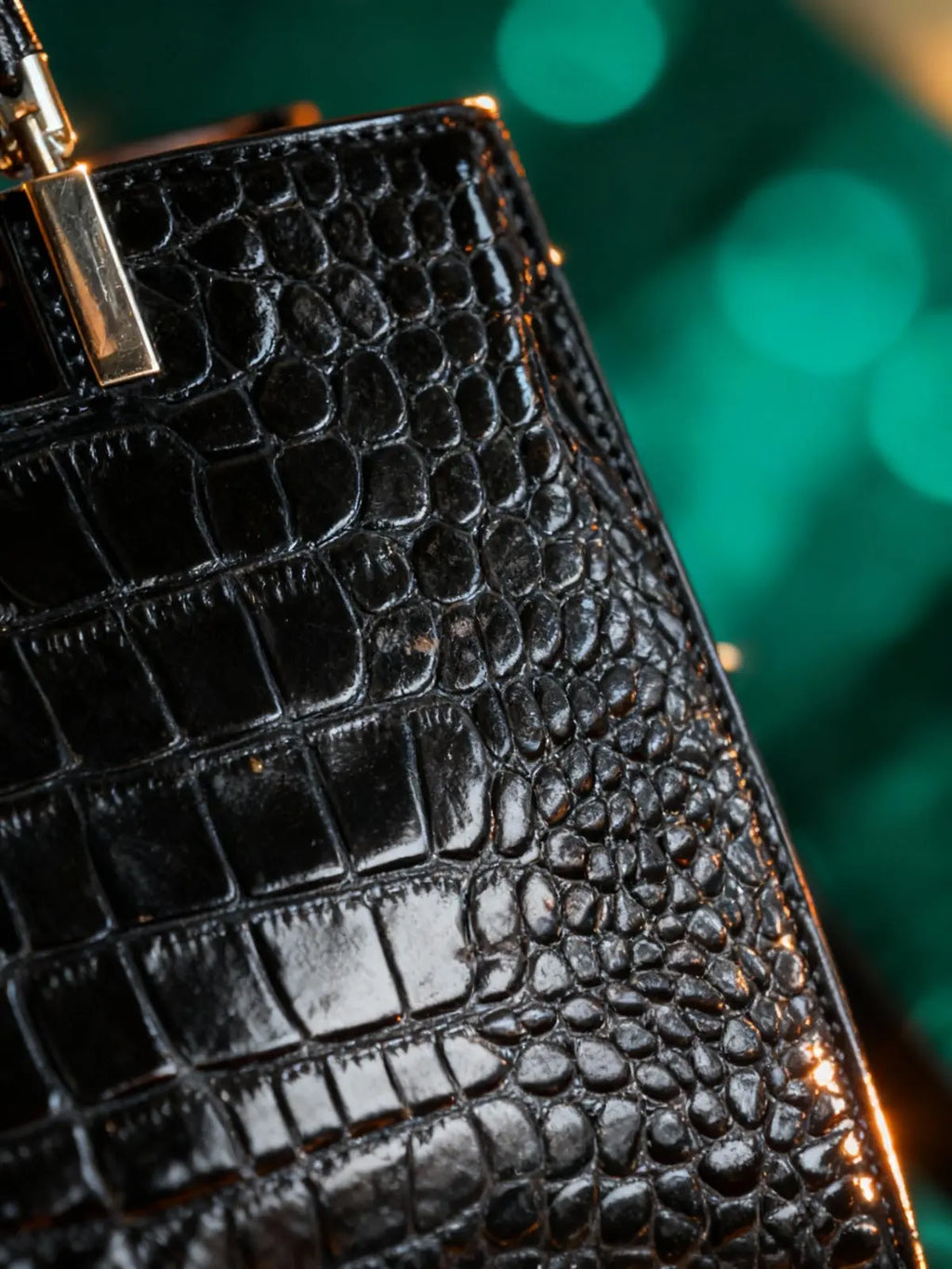 Hoor New York Luxury handbags Shiny Patent Leather Crocodile Pattern Top Handle Handbag Satchel Bags Zipper Medium Tote Bag