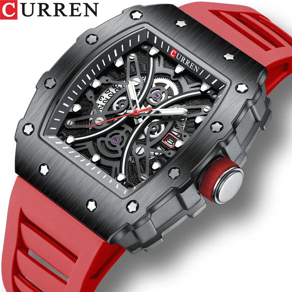 Curren 8438 Men's Watch Tape Quartz Calendar Men's Watch Sports and Leisure Men's Watch