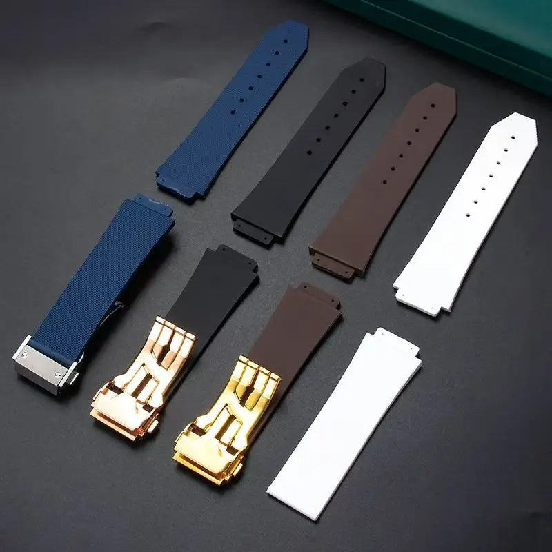 19mmx26mm Silicone Rubber Watch Strap for HUBLOT Classic Fusion Curved End Links Waterproof Men women Watch Strap