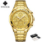 Relogio Masculino WWOOR Mens Watches 2024 Top Brand Luxury Wrist Watches For Men Gold Big Golden Male Chronograph Wristwatch Man