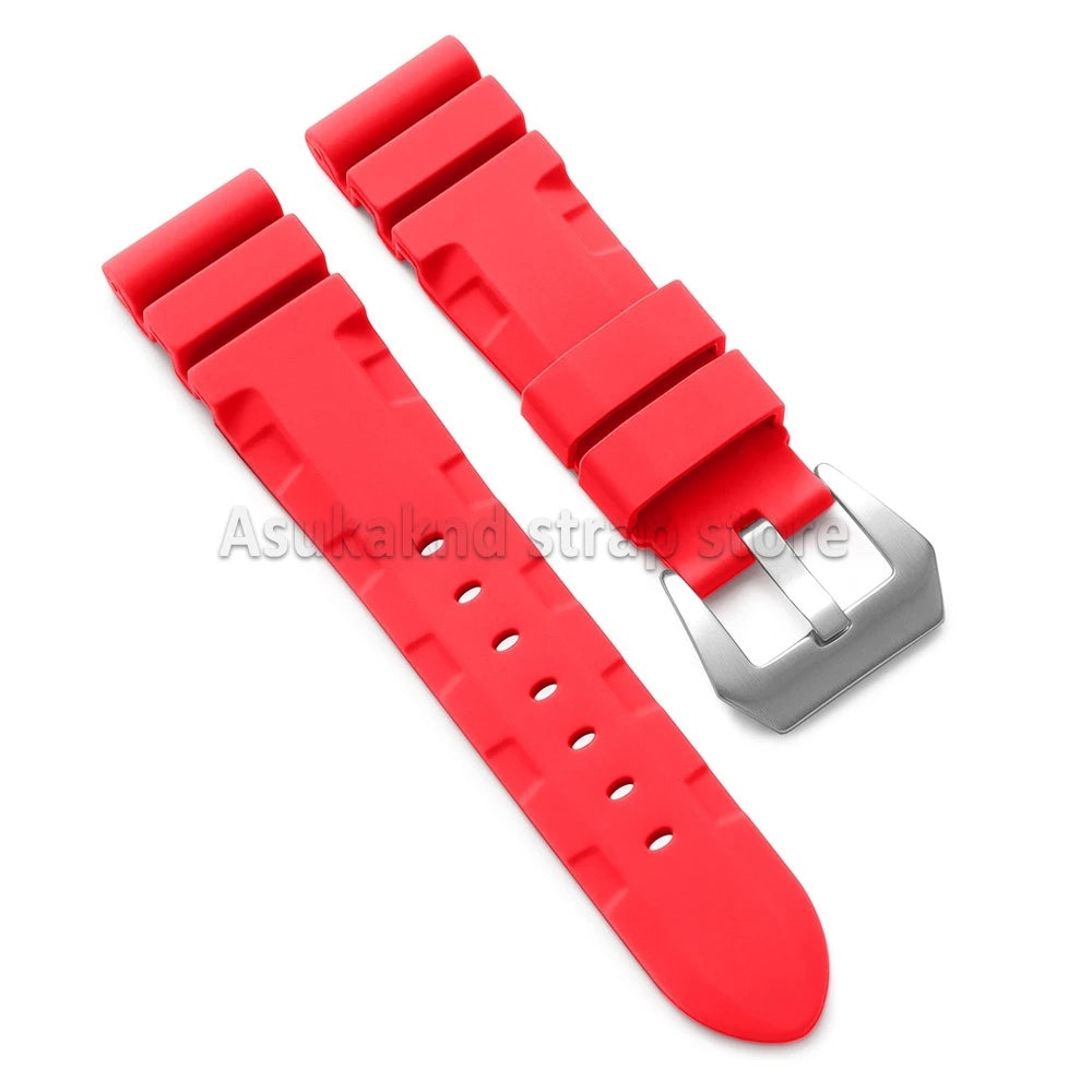 22mm 24mm 26mm For Panerai Silicone Strap for SUBMERSIBLE PAM441/351/111 Rubber Waterproof Watchband Bracelet Soft Sport Bands