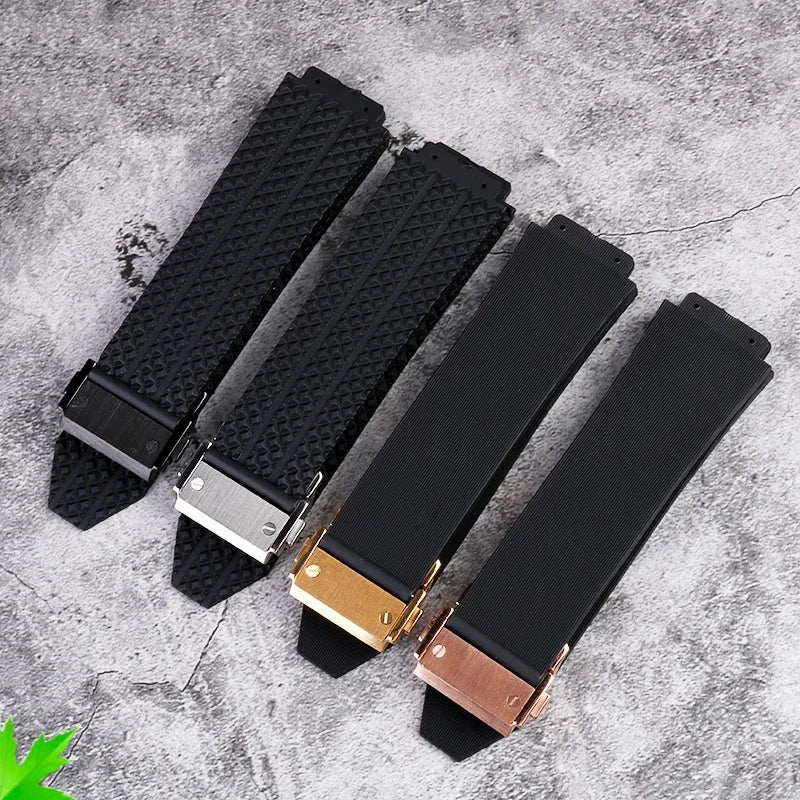Watchband for HUBLOT BIG BANG Silicone 26*19mm Waterproof Men's Watch Strap Chain Watch Accessories Rubber Bracelet Wristband