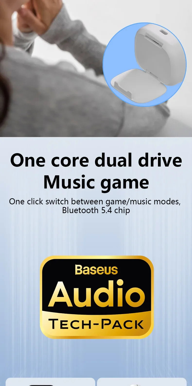 Xiaomi Auricular Wireless Bluetooth Earphones In Ear Noise Reduction Sports Waterproof for Android, iOS, PC Long Battery Life