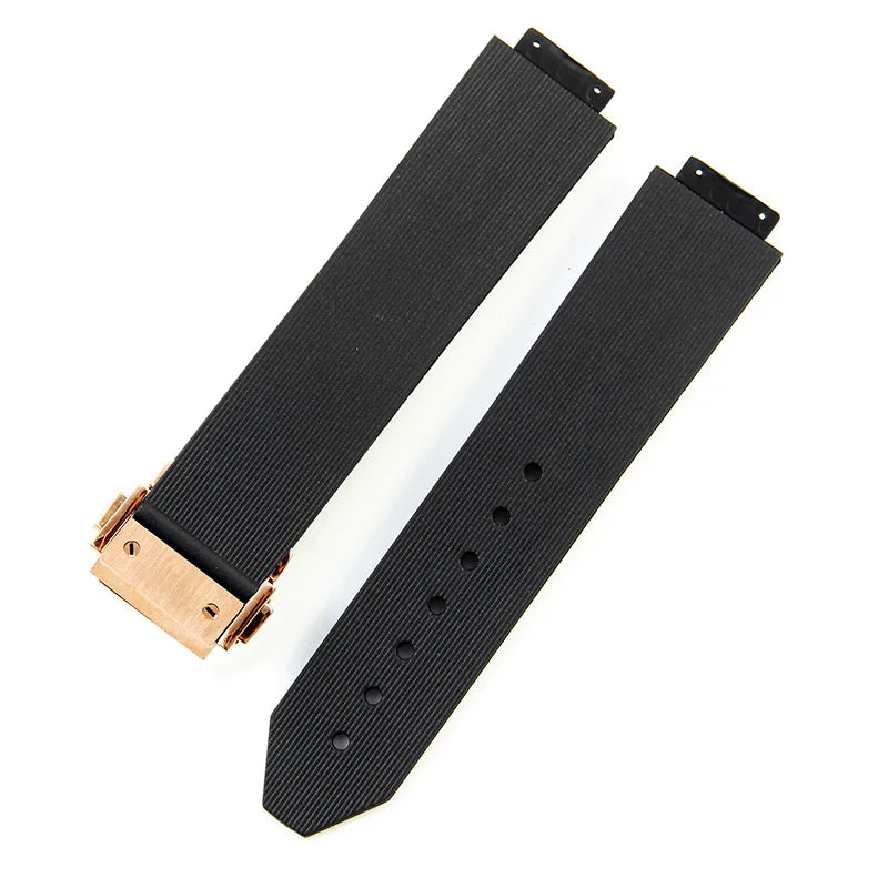 19mmx26mm Silicone Rubber Watch Strap for HUBLOT Classic Fusion Curved End Links Waterproof Men women Watch Strap