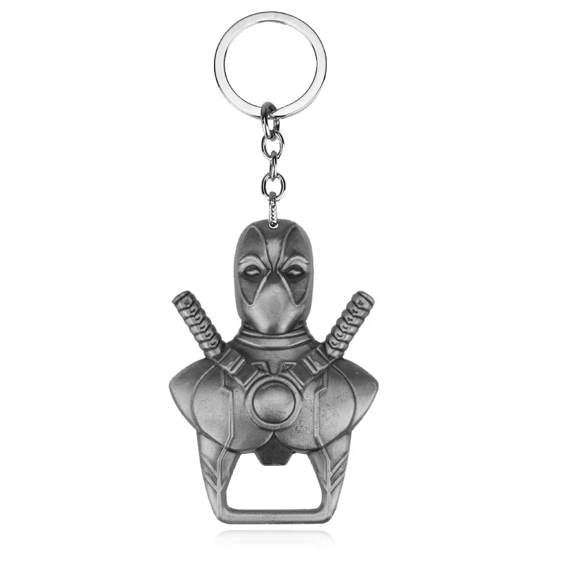 Movie Deadpool Bottle Opener Keychain Deadpool Mask Pendant Keyring for Men Gifts Accessories
