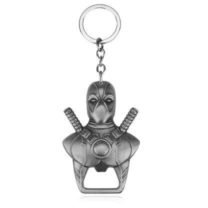 Movie Deadpool Bottle Opener Keychain Deadpool Mask Pendant Keyring for Men Gifts Accessories