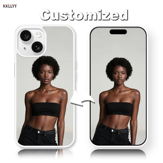 Magnetic Pattern Customized Acrylic Matte Phone Case For iPhone16 15 14 13 12 11 Pro Max XS Shockproof birthday gift surprise