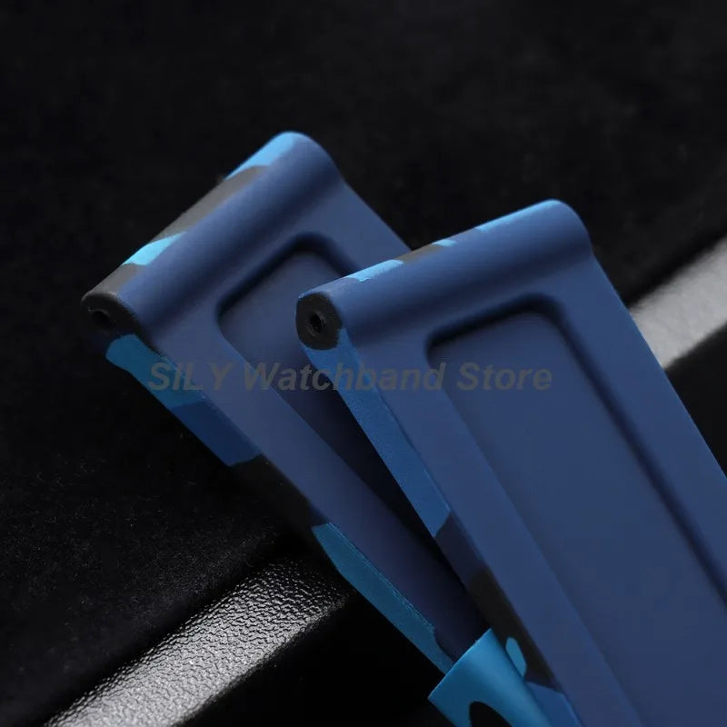 Camouflage Soft Silicone Strap 20/22mm 24mm 26mm Rubber Watch Band for Panerai for Casio for Omega Waterproof Men Sport Bracelet
