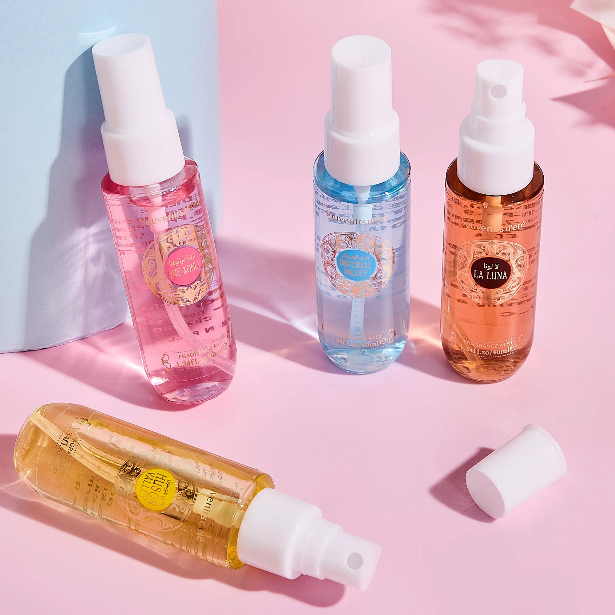 4pcs Women's perfume fragrance set box, alcohol free body spray, lasting fragrance and fresh fragrance, an ideal gift for girls