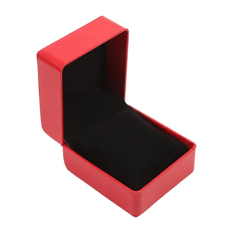 Black Single Watch Gift Box with Pillow PU Leather Wristwatch Display Case Organizer for Men Clamshell PU leather watch case
