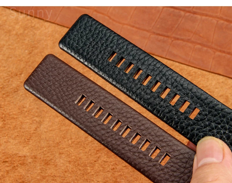 Cow Leather Watch Strap for Diesel Dz4323 1657 4318 DZ7312 DZ7257 Watchband 24 26 28 30mm Watch Bracelet Belt Black Brown White
