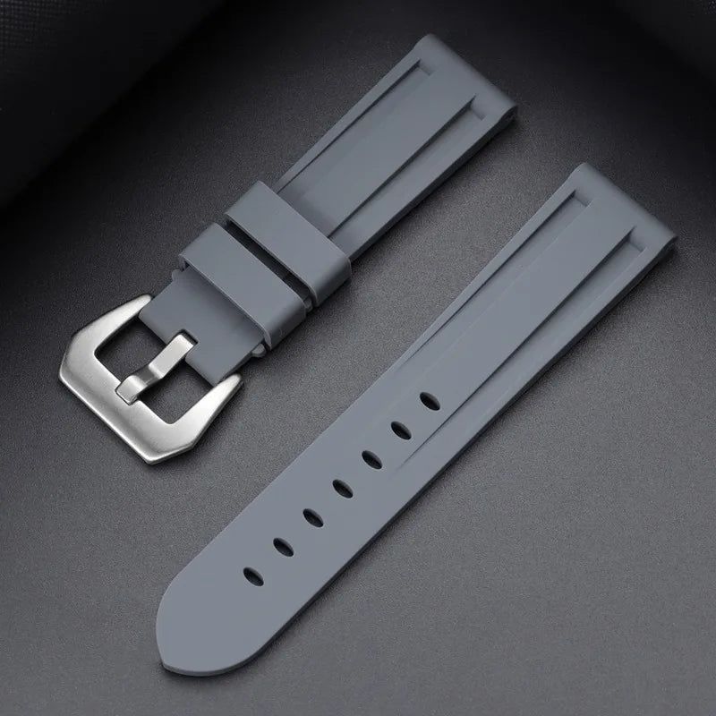 Camouflage Soft Silicone Strap 20/22mm 24mm 26mm Rubber Watch Band for Panerai for Casio for Omega Waterproof Men Sport Bracelet