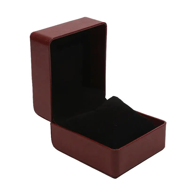 Black Single Watch Gift Box with Pillow PU Leather Wristwatch Display Case Organizer for Men Clamshell PU leather watch case