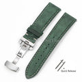 14mm 16mm 18mm 20mm 22mm 24mm Cowhide Watch Strap for Rolex for Seiko Quick Release Wrist Band Butterfly Buckle Leather Bracelet